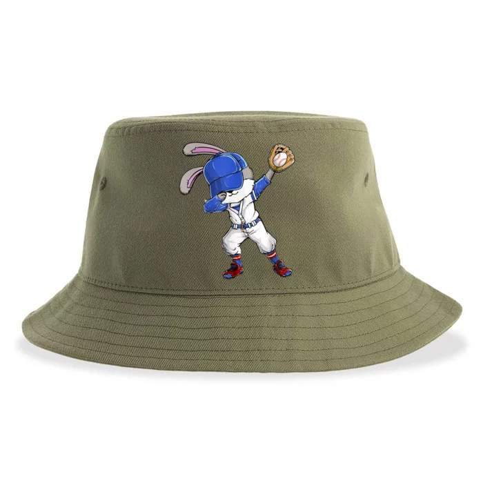 Dabbing Bunny Easter Day Baseball Catcher Happy Easter Cute Gift Sustainable Bucket Hat