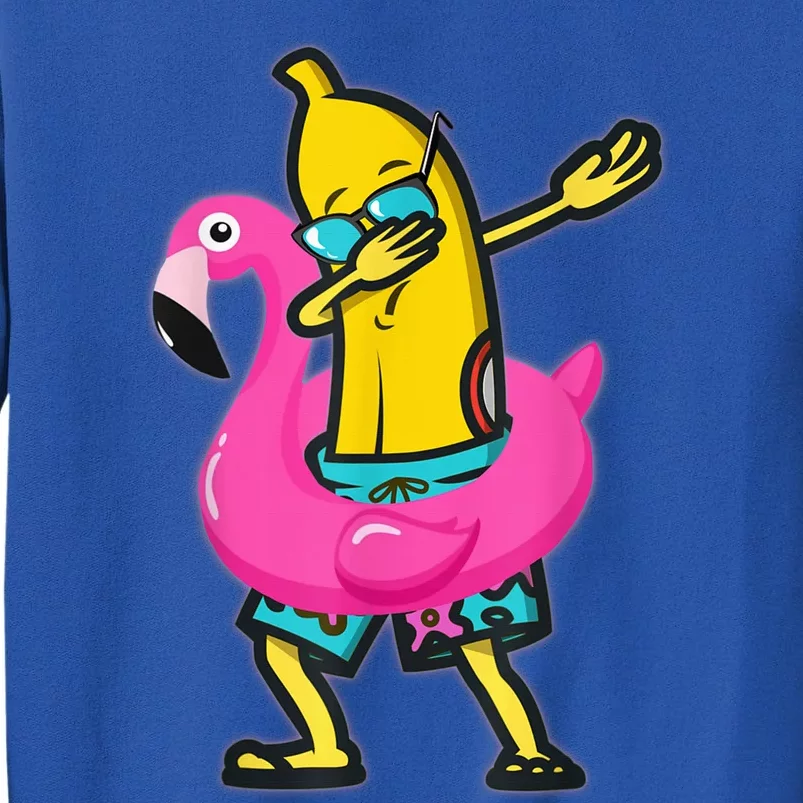 Dabbing Banana Flamingo Float Summer Tropical Fruit Hawaii Sweatshirt