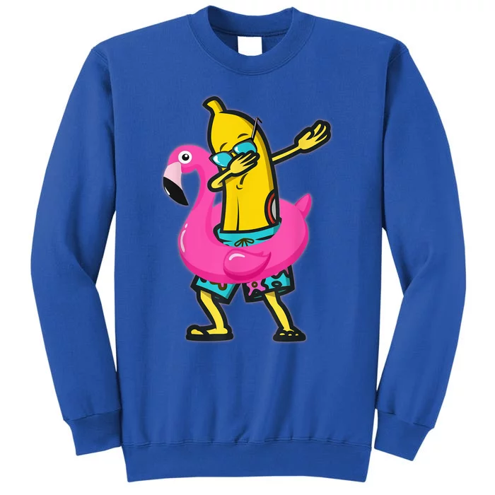 Dabbing Banana Flamingo Float Summer Tropical Fruit Hawaii Sweatshirt