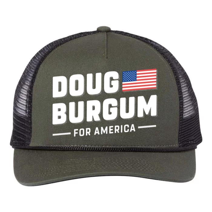 Doug Burgum For America 2024 Retro Rope Trucker Hat Cap