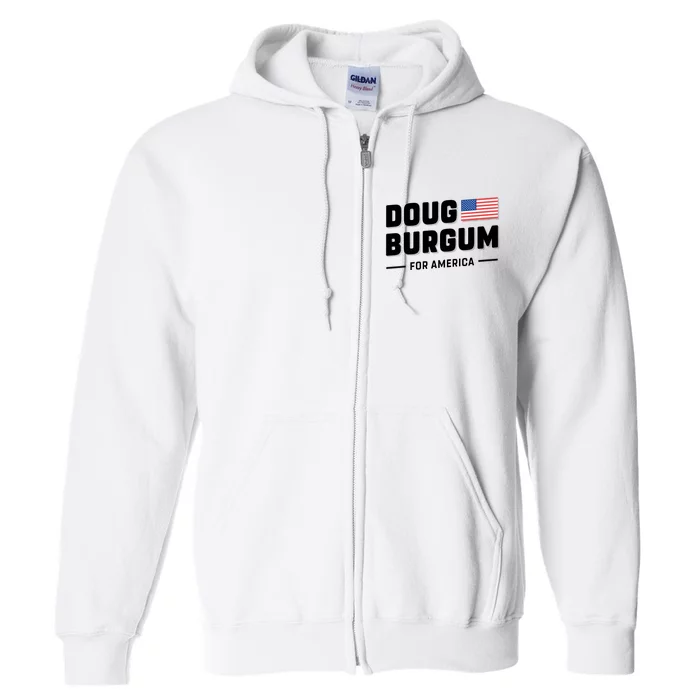 Doug Burgum For America 2024 Full Zip Hoodie