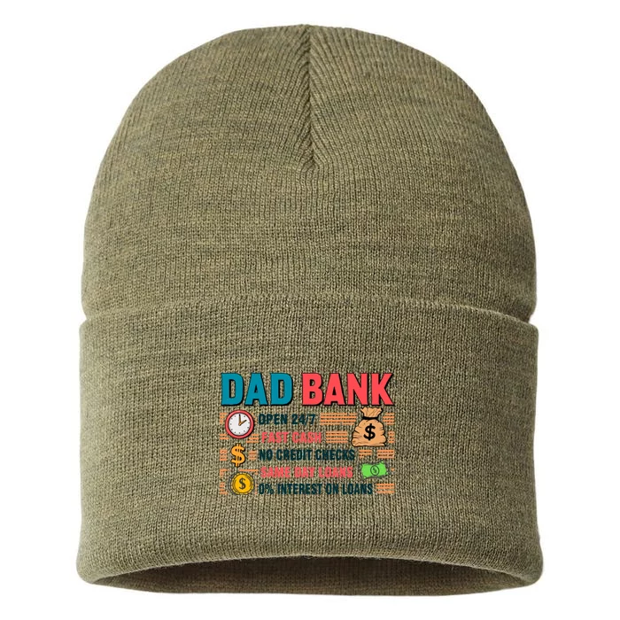 Dad Bank Fast Cash No Credits Checks Sustainable Knit Beanie