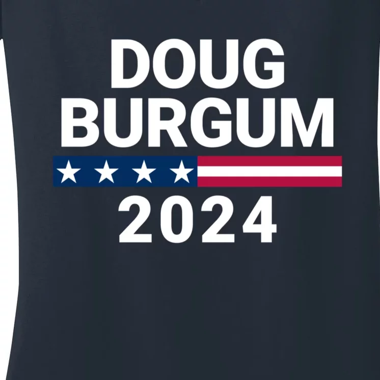 Doug Burgum For President 2024 Election Women's V-Neck T-Shirt