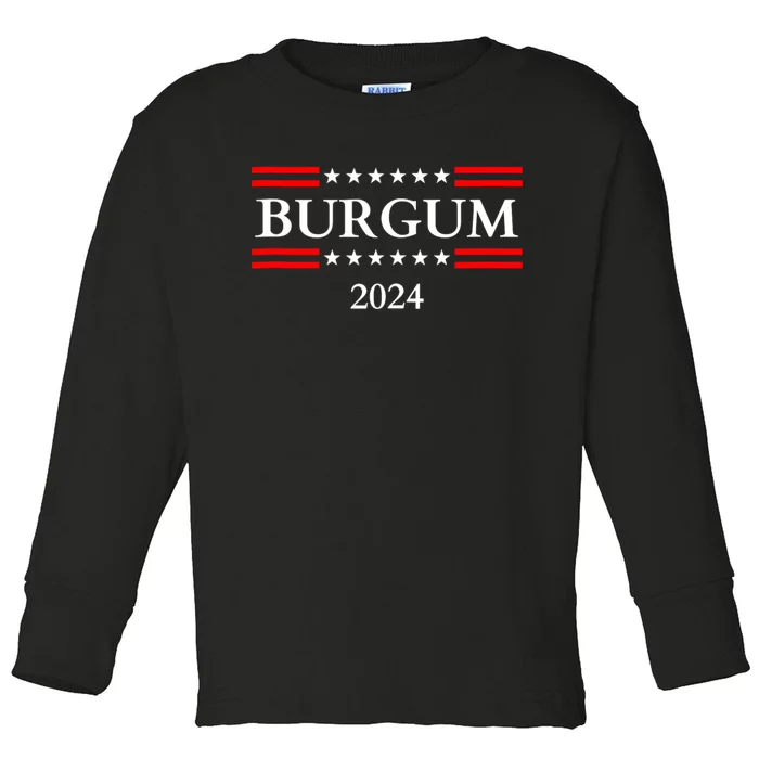 Doug Burgum For President 2024 Election Toddler Long Sleeve Shirt