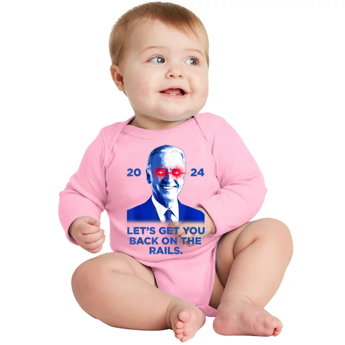 Dark Brandon Funny Joe Biden Campaign 2024 Baby Long Sleeve Bodysuit