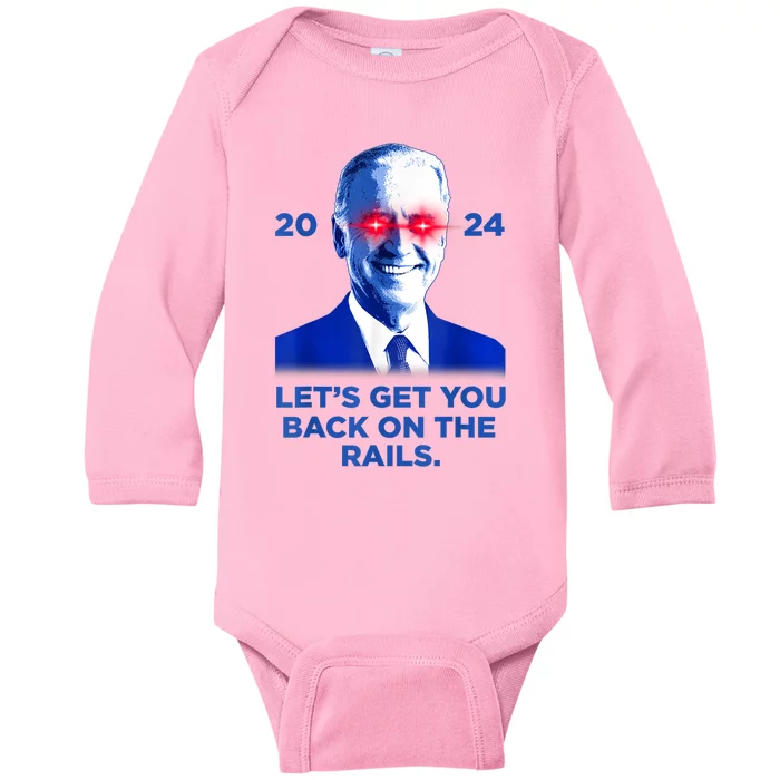 Dark Brandon Funny Joe Biden Campaign 2024 Baby Long Sleeve Bodysuit