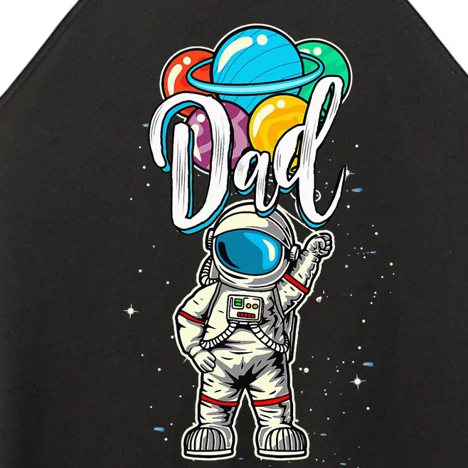 Dad Birthday Funny Astronaut in Space Gifts Lover Women’s Perfect Tri Rocker Tank