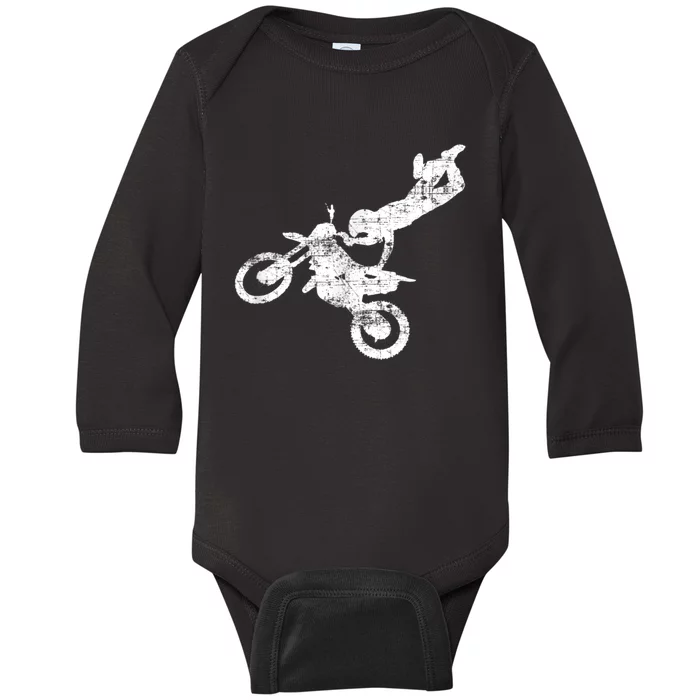 DIRT BIKE FREESTYLE Motocross Enduro Baby Long Sleeve Bodysuit