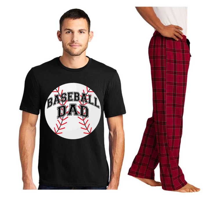 Dad Baseball Fathers Day Proud Daddy Baseball Parent Pajama Set