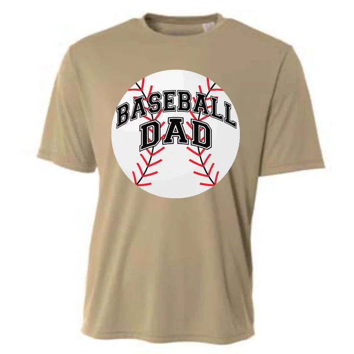 Dad Baseball Fathers Day Proud Daddy Baseball Parent Cooling Performance Crew T-Shirt