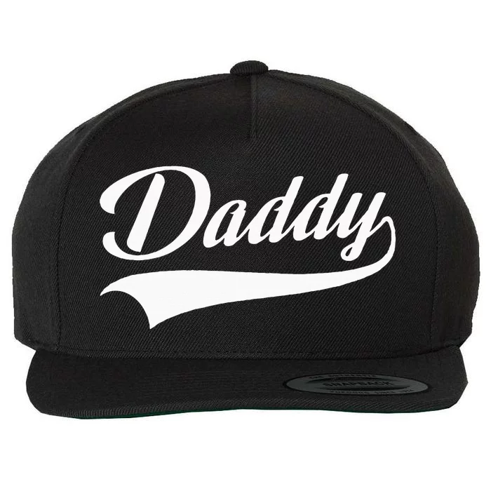 Daddy Best Father Throwback Sporty Design Classic Wool Snapback Cap