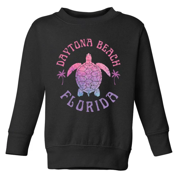 Daytona Beach Florida Sea Turtle Summer Vacation Toddler Sweatshirt