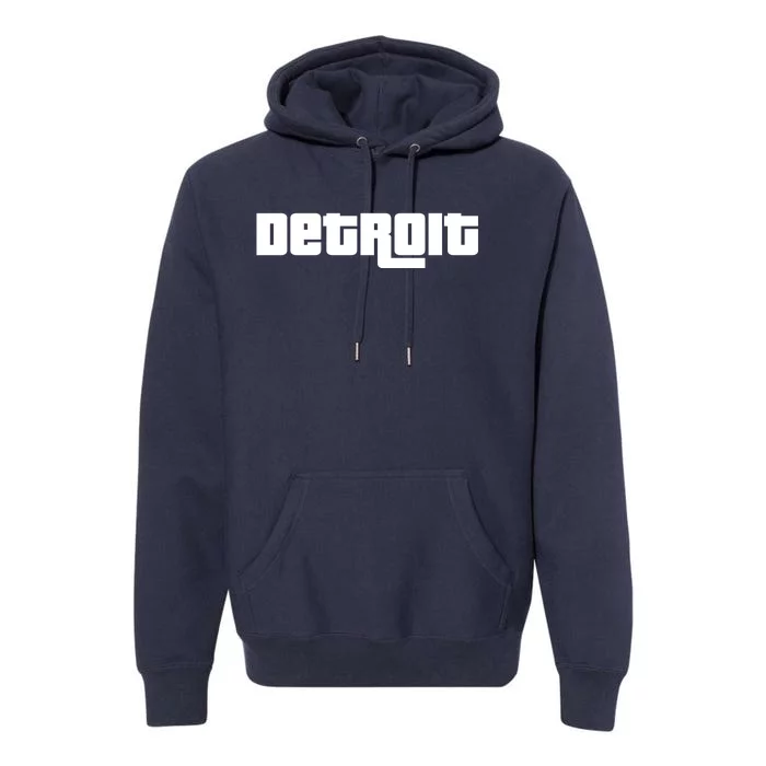 Detroit Bold Future Style Logo Premium Hoodie