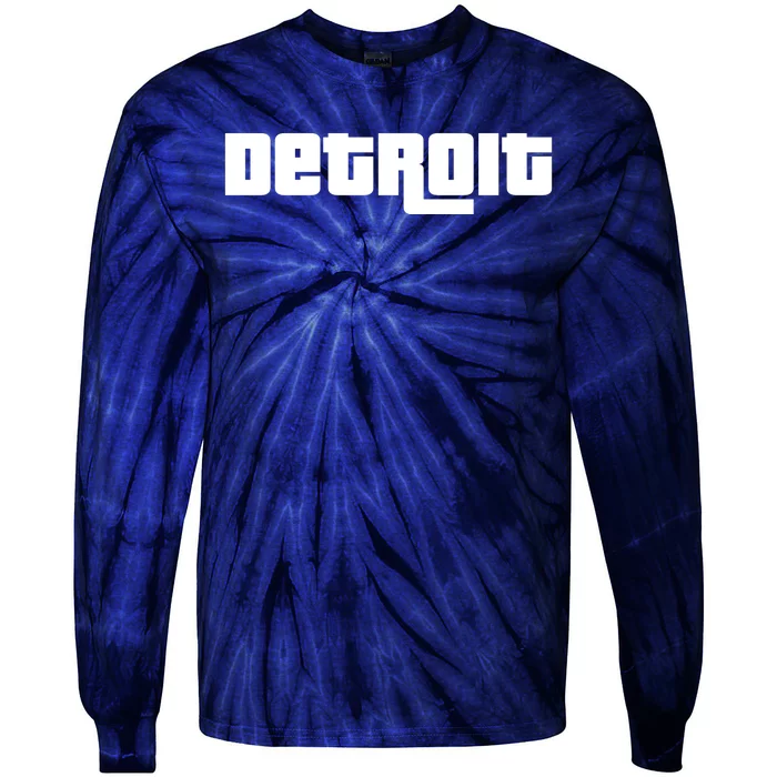 Detroit Bold Future Style Logo Tie-Dye Long Sleeve Shirt