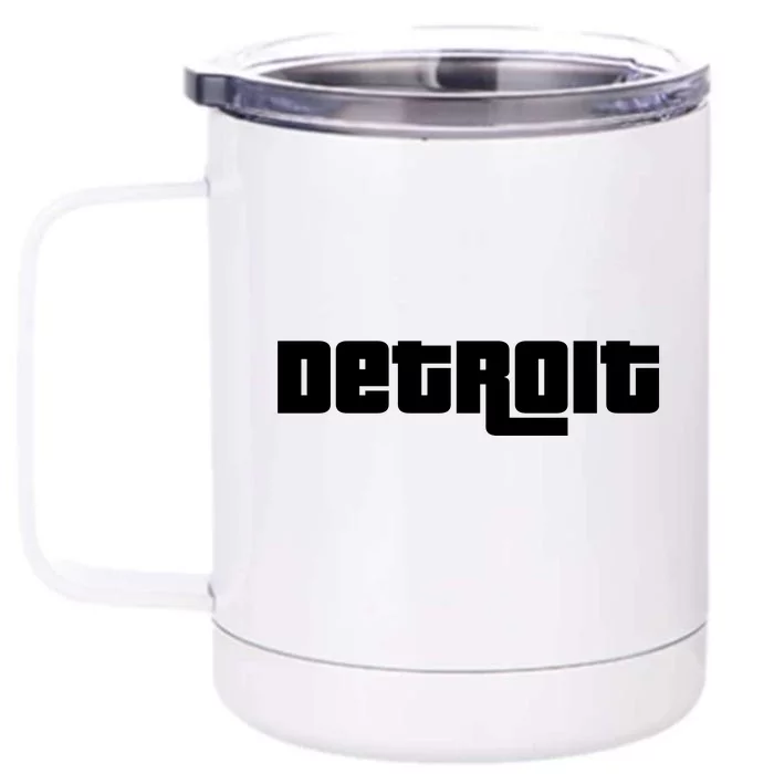 Detroit Bold Future Style Logo Front & Back 12oz Stainless Steel Tumbler Cup