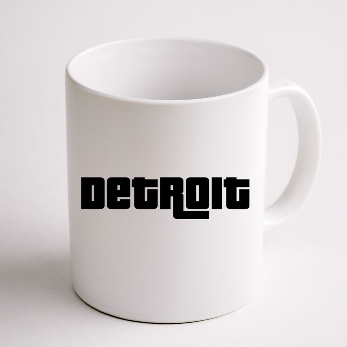 Detroit Bold Future Style Logo Front & Back Coffee Mug