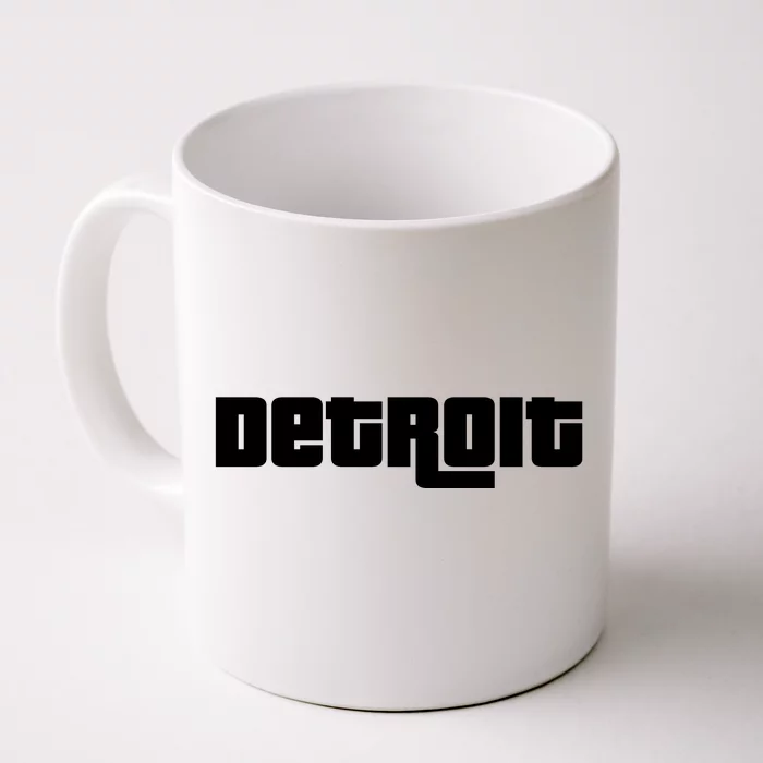 Detroit Bold Future Style Logo Front & Back Coffee Mug