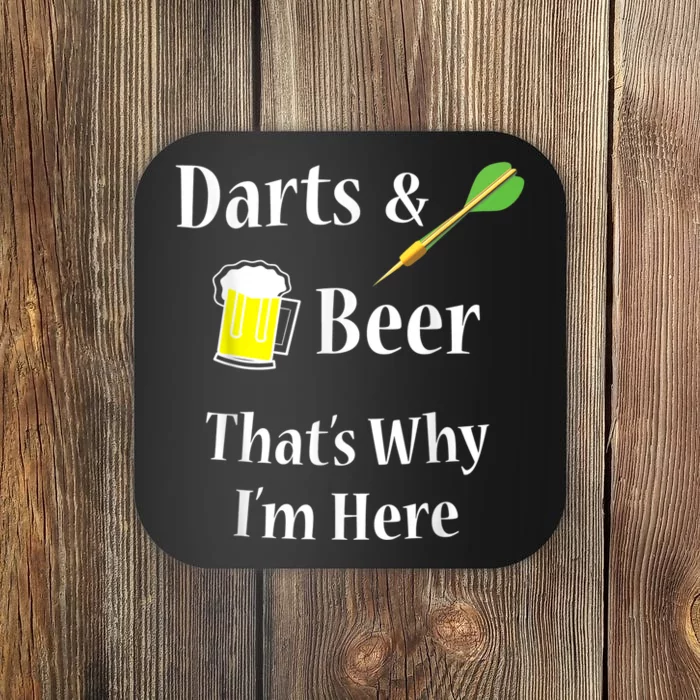 Darts Beer Funny For Dart Player Coaster