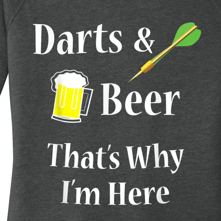 Darts Beer Funny For Dart Player Women's Perfect Tri Tunic Long Sleeve Shirt