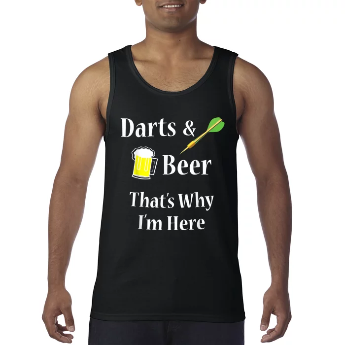 Darts Beer Funny For Dart Player Tank Top