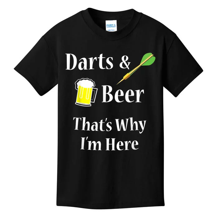 Darts Beer Funny For Dart Player Kids T-Shirt