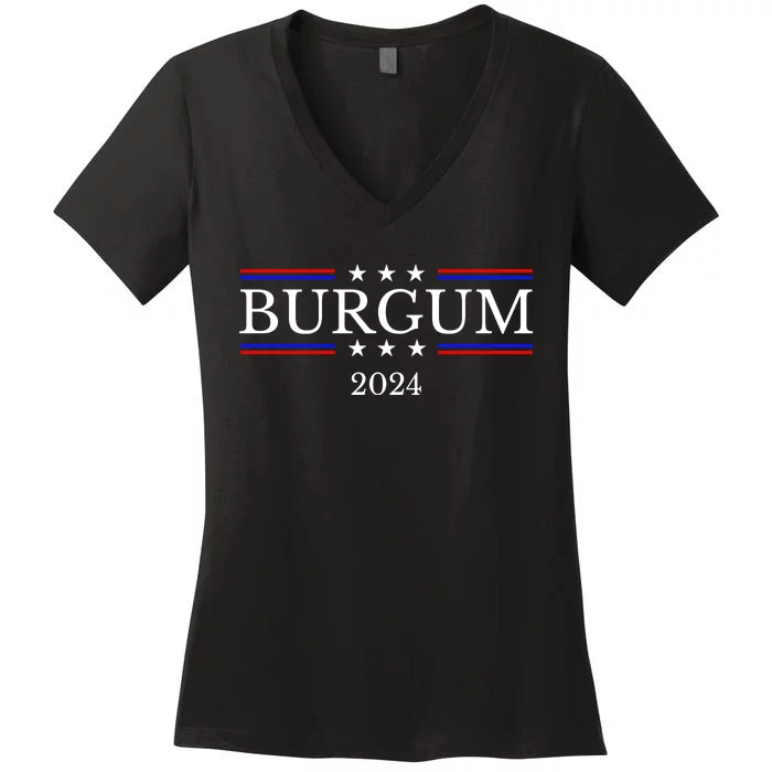 Doug Burgum For President 2024 Election Women's V-Neck T-Shirt