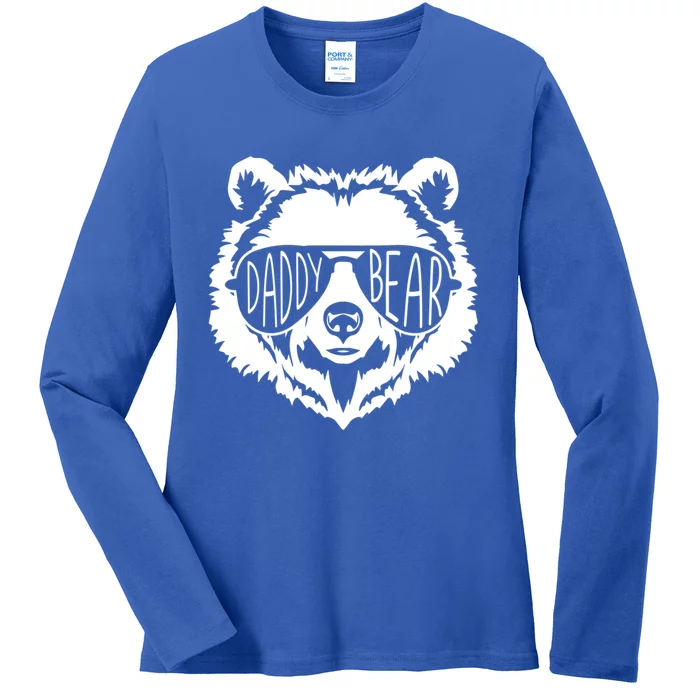 Daddy Bear Face With Sunglasses Gift Ladies Long Sleeve Shirt