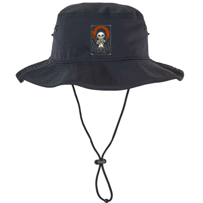 Death Brings Flowers Cute Reaper Skull And Bouquet Legacy Cool Fit Booney Bucket Hat