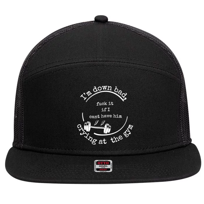 Down Bad Fuck It Ttpd Crop Top 7 Panel Mesh Trucker Snapback Hat