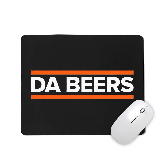 Da Beers Funny Party Beer Day Drinking Blue & Orange Mousepad