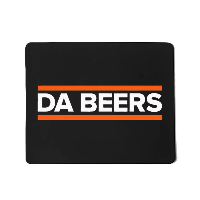 Da Beers Funny Party Beer Day Drinking Blue & Orange Mousepad