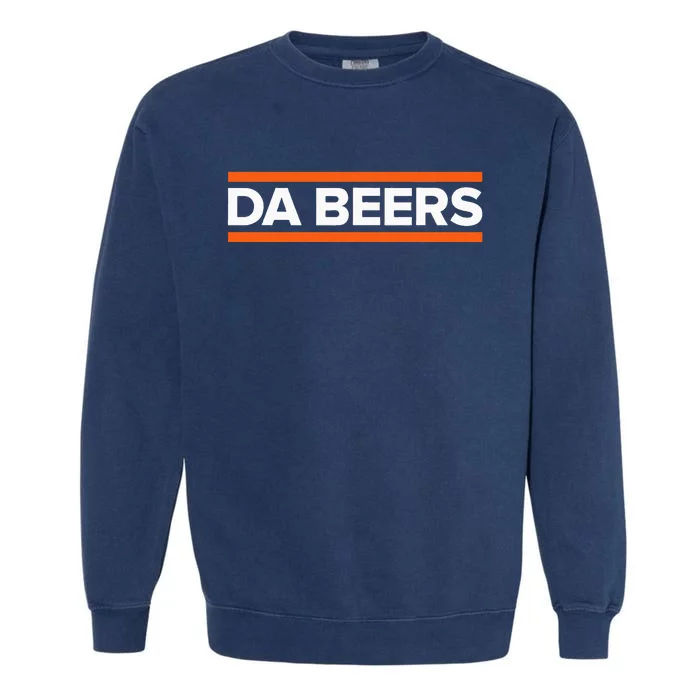 Da Beers Funny Party Beer Day Drinking Blue & Orange Garment-Dyed Sweatshirt