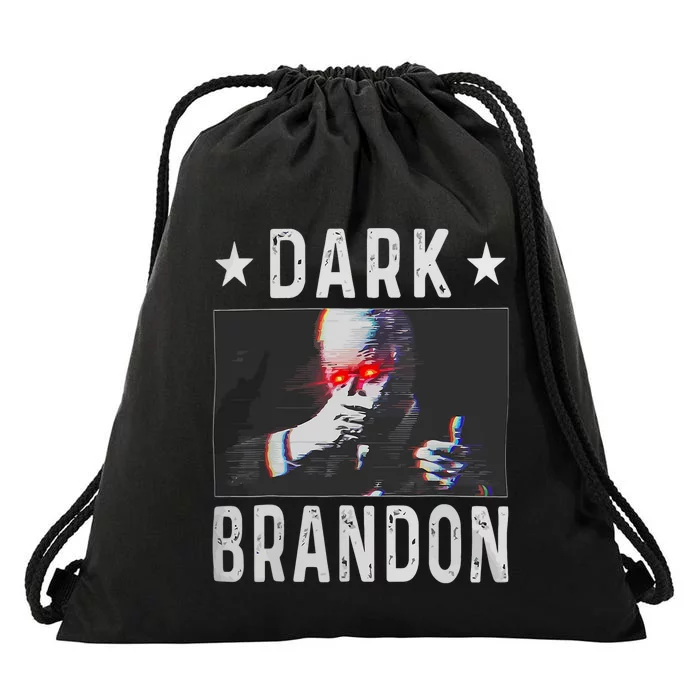 Dark Brandon Funny Biden Saving America Flag Political Drawstring Bag