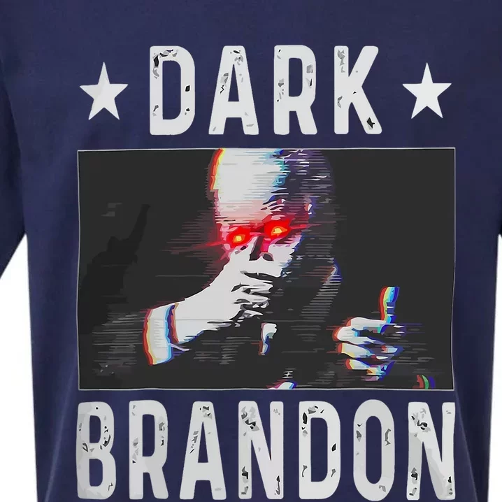 Dark Brandon Funny Biden Saving America Flag Political Sueded Cloud Jersey T-Shirt