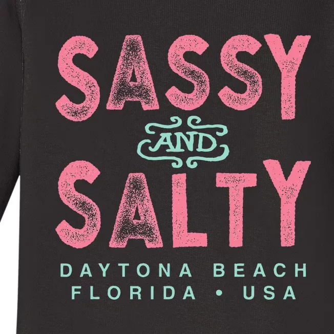 Daytona Beach Florida Souvenir Baby Long Sleeve Bodysuit