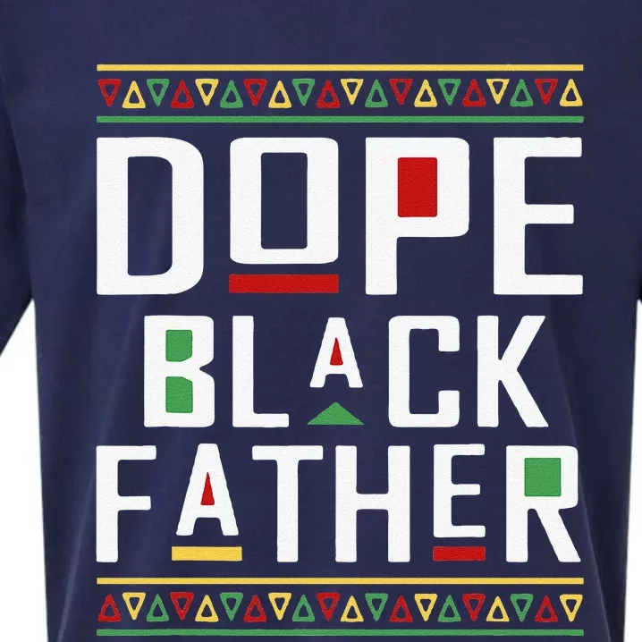 Dope Black Father Happy Fathers Day Husband Dad Sueded Cloud Jersey T-Shirt