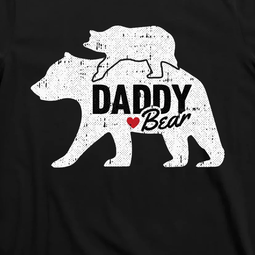 Daddy Bear Fathers Day Cute Baby Cub Papa Dada Pops T-Shirt