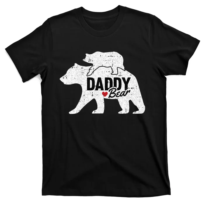 Daddy Bear Fathers Day Cute Baby Cub Papa Dada Pops T-Shirt