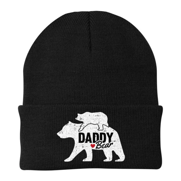 Daddy Bear Fathers Day Cute Baby Cub Papa Dada Pops Knit Cap Winter Beanie