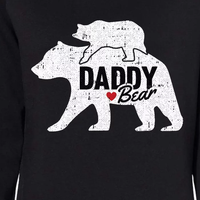 Daddy Bear Fathers Day Cute Baby Cub Papa Dada Pops Womens California Wash Sweatshirt