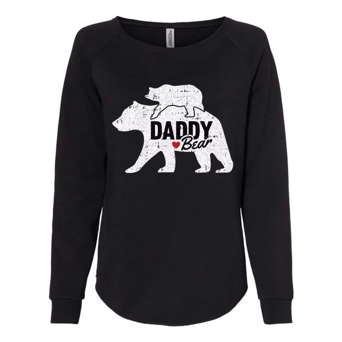 Daddy Bear Fathers Day Cute Baby Cub Papa Dada Pops Womens California Wash Sweatshirt