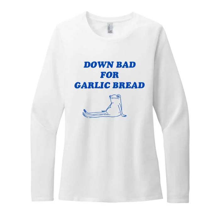 Down Bad For Garlic Bread Froggy Womens CVC Long Sleeve Shirt