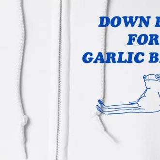 Down Bad For Garlic Bread Froggy Full Zip Hoodie