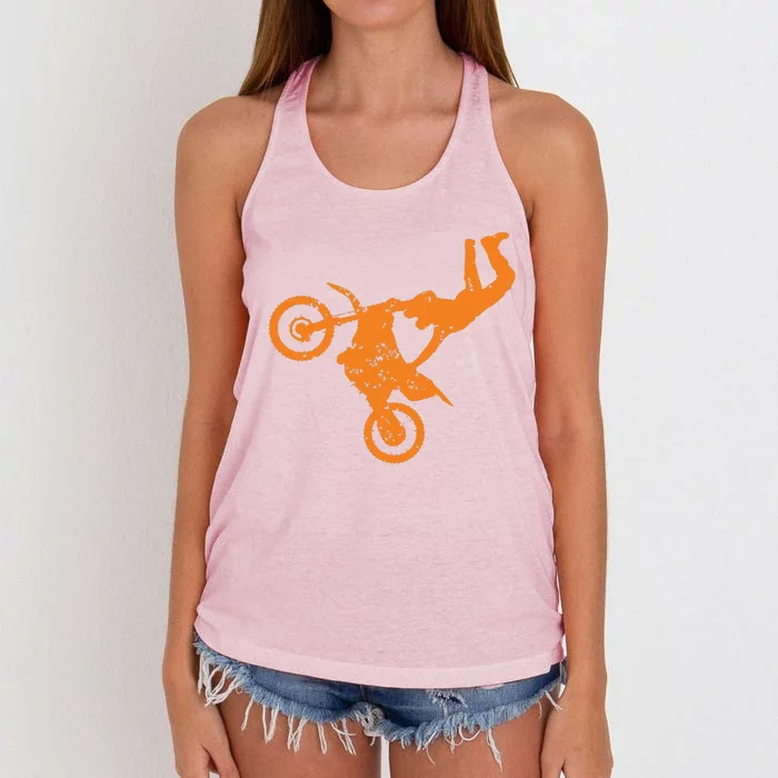 DIRT BIKE FREESTYLE Motocross Women's Knotted Racerback Tank