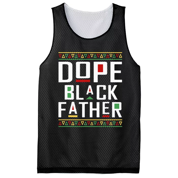 Dope Black Father Happy Fathers Day Husband Dad Mesh Reversible Basketball Jersey Tank