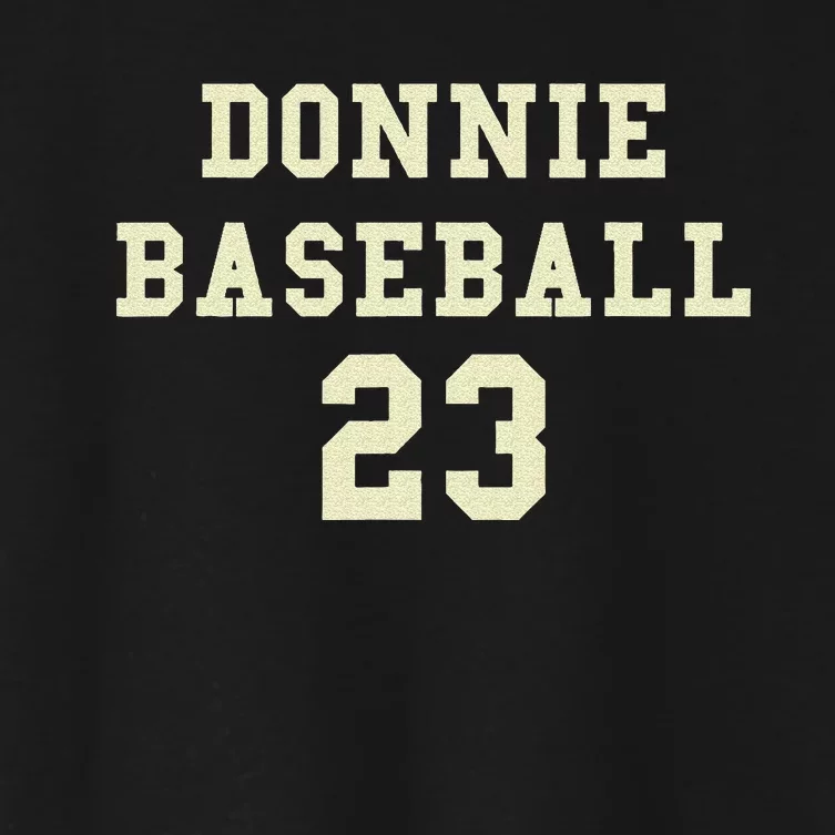 Donnie Baseball Funny Design Women's Crop Top Tee