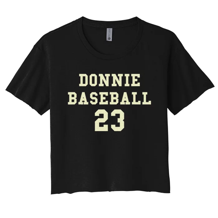 Donnie Baseball Funny Design Women's Crop Top Tee