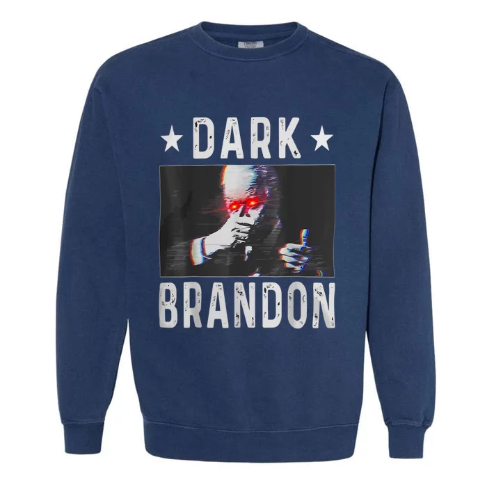 Dark Brandon Funny Biden Saving America Flag Political Garment-Dyed Sweatshirt