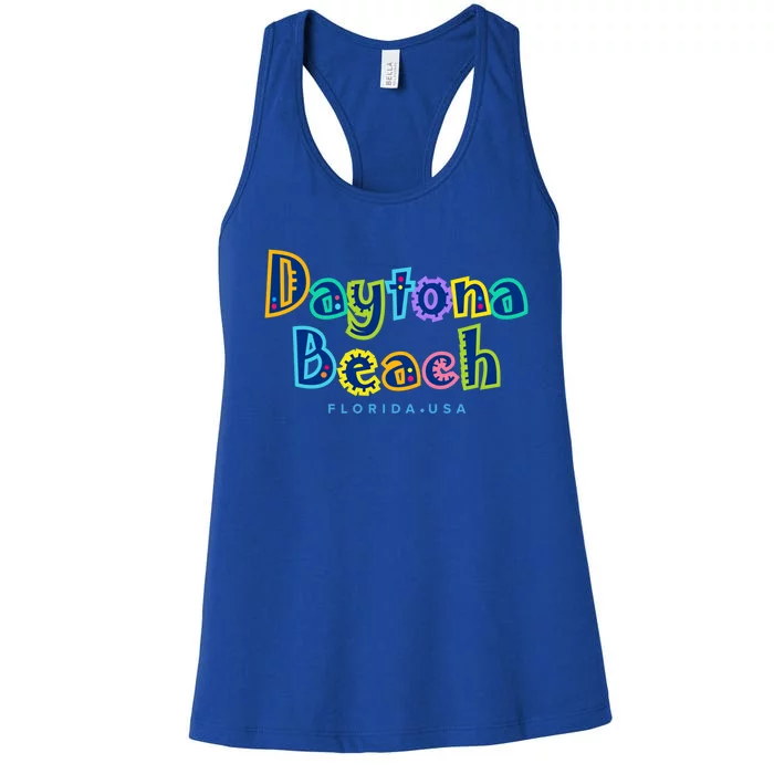 Daytona Beach Florida Souvenir Meaningful Gift Women's Racerback Tank