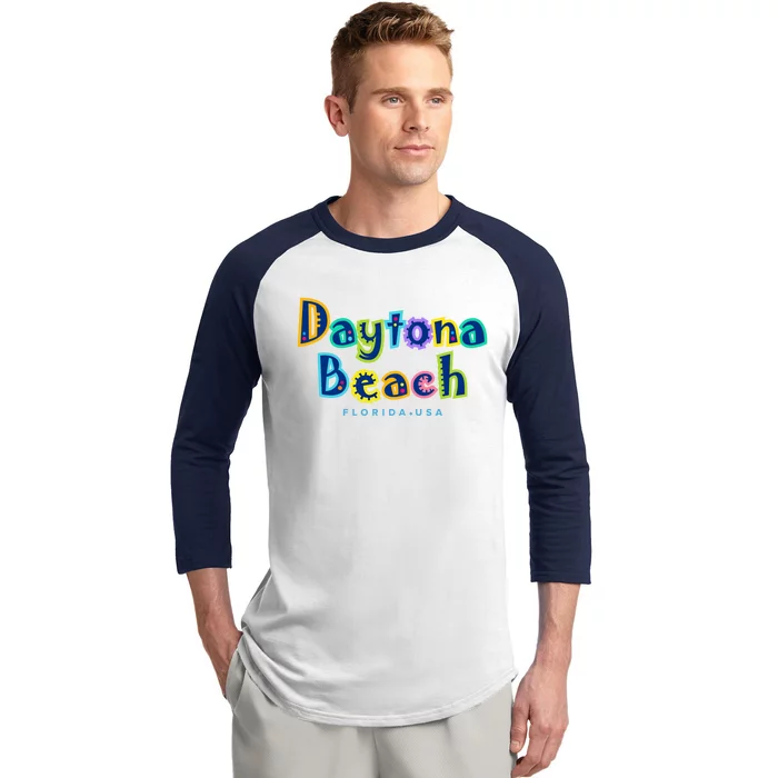 Daytona Beach Florida Souvenir Meaningful Gift Baseball Sleeve Shirt